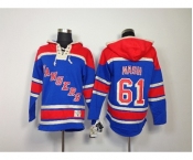 nhl jerseys new york rangers #61 nash blue[pullover hooded sweatshirt]