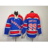 nhl jerseys new york rangers #99 gretzky blue[pullover hooded sweatshirt]