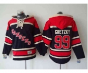 nhl jerseys new york rangers #99 gretzky dk.blue-red[pullover hooded sweatshirt]