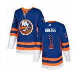 Adidas New York Islanders #1 Thomas Greiss Authentic Royal Blue Drift Fashion NHL Jersey