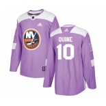 Adidas New York Islanders #10 Alan Quine Authentic Purple Fights Cancer Practice NHL Jersey