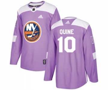 Adidas New York Islanders #10 Alan Quine Authentic Purple Fights Cancer Practice NHL Jersey