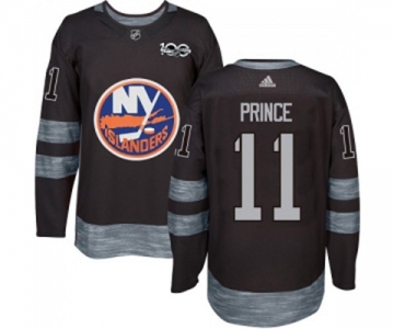 Adidas New York Islanders #11 Shane Prince Authentic Black 1917-2017 100th Anniversary NHL Jersey