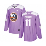 Adidas New York Islanders #11 Shane Prince Authentic Purple Fights Cancer Practice NHL Jersey