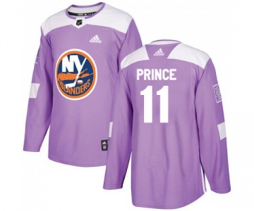 Adidas New York Islanders #11 Shane Prince Authentic Purple Fights Cancer Practice NHL Jersey