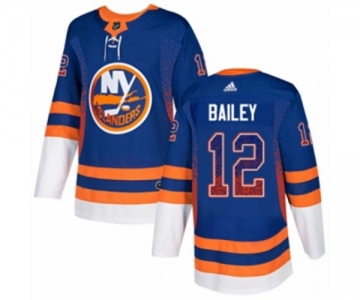 Adidas New York Islanders #12 Josh Bailey Authentic Royal Blue Drift Fashion NHL Jersey