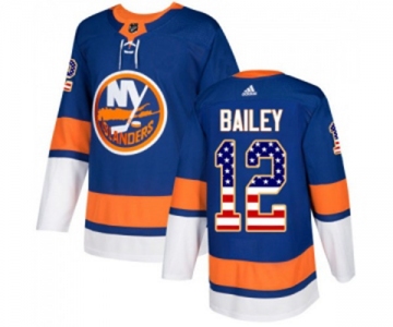 Adidas New York Islanders #12 Josh Bailey Authentic Royal Blue USA Flag Fashion NHL Jersey