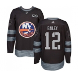 Adidas New York Islanders #12 Josh Bailey Premier Black 1917-2017 100th Anniversary NHL Jersey