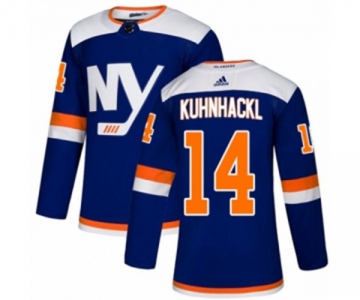 Adidas New York Islanders #14 Tom Kuhnhackl Authentic Blue Alternate NHL Jersey