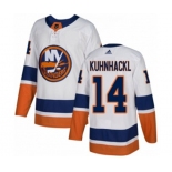 Adidas New York Islanders #14 Tom Kuhnhackl Authentic White Away NHL Jersey