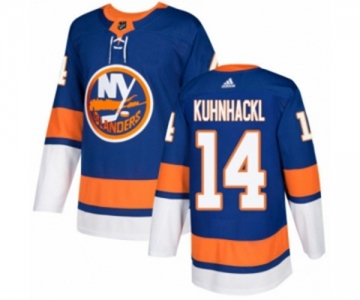 Adidas New York Islanders #14 Tom Kuhnhackl Premier Royal Blue Home NHL Jersey