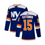 Adidas New York Islanders #15 Cal Clutterbuck Authentic Blue Alternate NHL Jersey