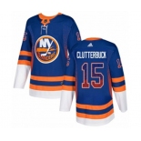 Adidas New York Islanders #15 Cal Clutterbuck Authentic Royal Blue Drift Fashion NHL Jersey