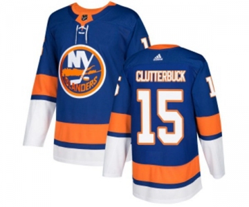 Adidas New York Islanders #15 Cal Clutterbuck Premier Royal Blue Home NHL Jersey