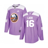 Adidas New York Islanders #16 Andrew Ladd Authentic Purple Fights Cancer Practice NHL Jersey