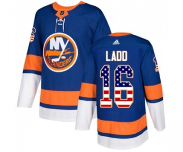 Adidas New York Islanders #16 Andrew Ladd Authentic Royal Blue USA Flag Fashion NHL Jersey