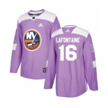 Adidas New York Islanders #16 Pat LaFontaine Authentic Purple Fights Cancer Practice NHL Jersey