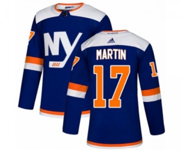 Adidas New York Islanders #17 Matt Martin Authentic Blue Alternate NHL Jersey