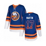 Adidas New York Islanders #17 Matt Martin Authentic Royal Blue Drift Fashion NHL Jersey