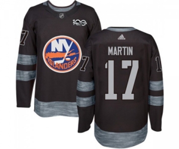 Adidas New York Islanders #17 Matt Martin Premier Black 1917-2017 100th Anniversary NHL Jersey