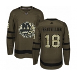 Adidas New York Islanders #18 Anthony Beauvillier Authentic Green Salute to Service NHL Jersey