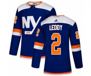 Adidas New York Islanders #2 Nick Leddy Authentic Blue Alternate NHL Jersey