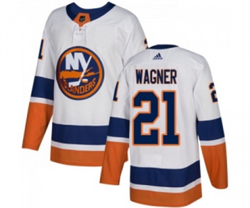 Adidas New York Islanders #21 Chris Wagner Authentic White Away NHL Jersey