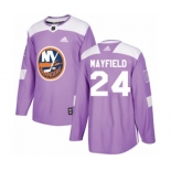 Adidas New York Islanders #24 Scott Mayfield Authentic Purple Fights Cancer Practice NHL Jersey