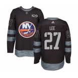 Adidas New York Islanders #27 Anders Lee Authentic Black 1917-2017 100th Anniversary NHL Jersey