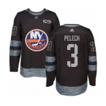 Adidas New York Islanders #3 Adam Pelech Authentic Black 1917-2017 100th Anniversary NHL Jersey