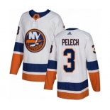 Adidas New York Islanders #3 Adam Pelech Authentic White Away NHL Jersey