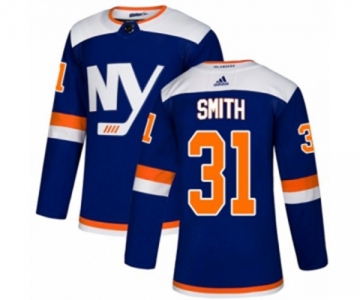 Adidas New York Islanders #31 Billy Smith Authentic Blue Alternate NHL Jersey