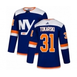 Adidas New York Islanders #31 Dustin Tokarski Authentic Blue Alternate NHL Jersey