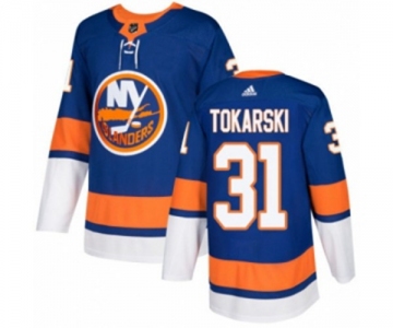 Adidas New York Islanders #31 Dustin Tokarski Authentic Royal Blue Home NHL Jersey