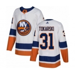 Adidas New York Islanders #31 Dustin Tokarski Authentic White Away NHL Jersey