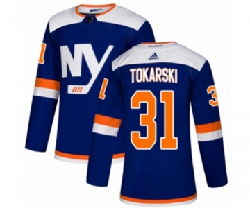 Adidas New York Islanders #31 Dustin Tokarski Premier Blue Alternate NHL Jersey