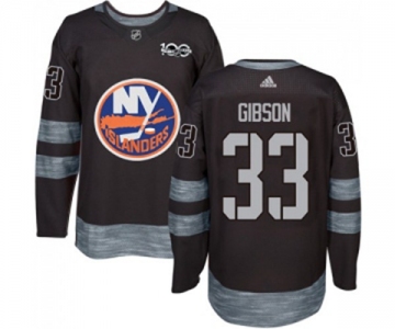 Adidas New York Islanders #33 Christopher Gibson Premier Black 1917-2017 100th Anniversary NHL Jersey