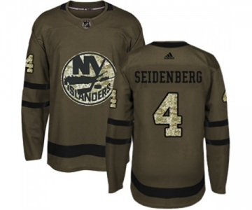 Adidas New York Islanders #4 Dennis Seidenberg Authentic Green Salute to Service NHL Jersey