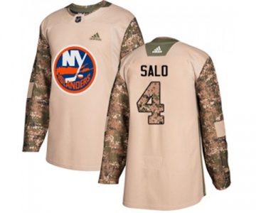 Adidas New York Islanders #4 Robin Salo Authentic Camo Veterans Day Practice NHL Jersey