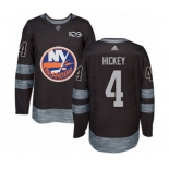 Adidas New York Islanders #4 Thomas Hickey Authentic Black 1917-2017 100th Anniversary NHL Jersey