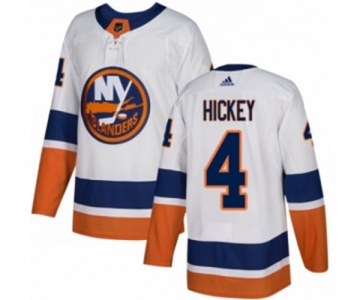 Adidas New York Islanders #4 Thomas Hickey Authentic White Away NHL Jersey