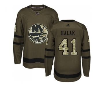 Adidas New York Islanders #41 Jaroslav Halak Green Salute to Service Stitched NHL Jersey