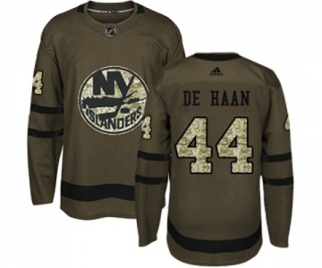 Adidas New York Islanders #44 Calvin de Haan Authentic Green Salute to Service NHL Jersey