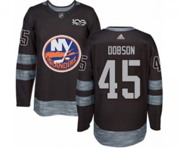 Adidas New York Islanders #45 Noah Dobson Authentic Black 1917-2017 100th Anniversary NHL Jersey