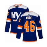 Adidas New York Islanders #46 Bode Wilde Authentic Blue Alternate NHL Jersey