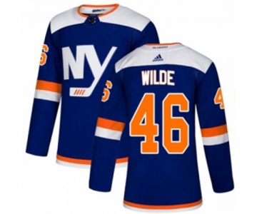 Adidas New York Islanders #46 Bode Wilde Authentic Blue Alternate NHL Jersey