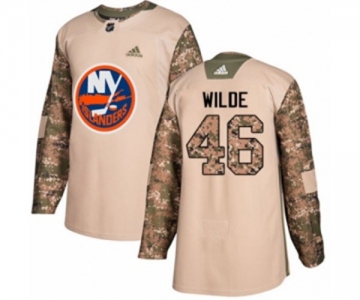 Adidas New York Islanders #46 Bode Wilde Authentic Camo Veterans Day Practice NHL Jersey