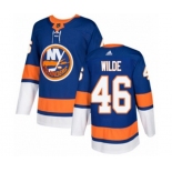 Adidas New York Islanders #46 Bode Wilde Authentic Royal Blue Home NHL Jersey