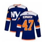 Adidas New York Islanders #47 Leo Komarov Authentic Blue Alternate NHL Jersey