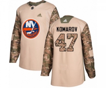 Adidas New York Islanders #47 Leo Komarov Authentic Camo Veterans Day Practice NHL Jersey